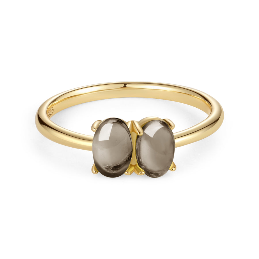 VFJ0485 Double Oval Stone Band Ring