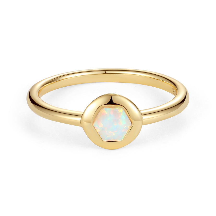 VFJ0479 Hexagonal Gemstone Ring