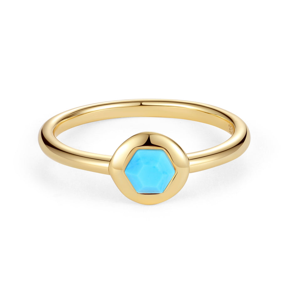 VFJ0479 Hexagonal Gemstone Ring