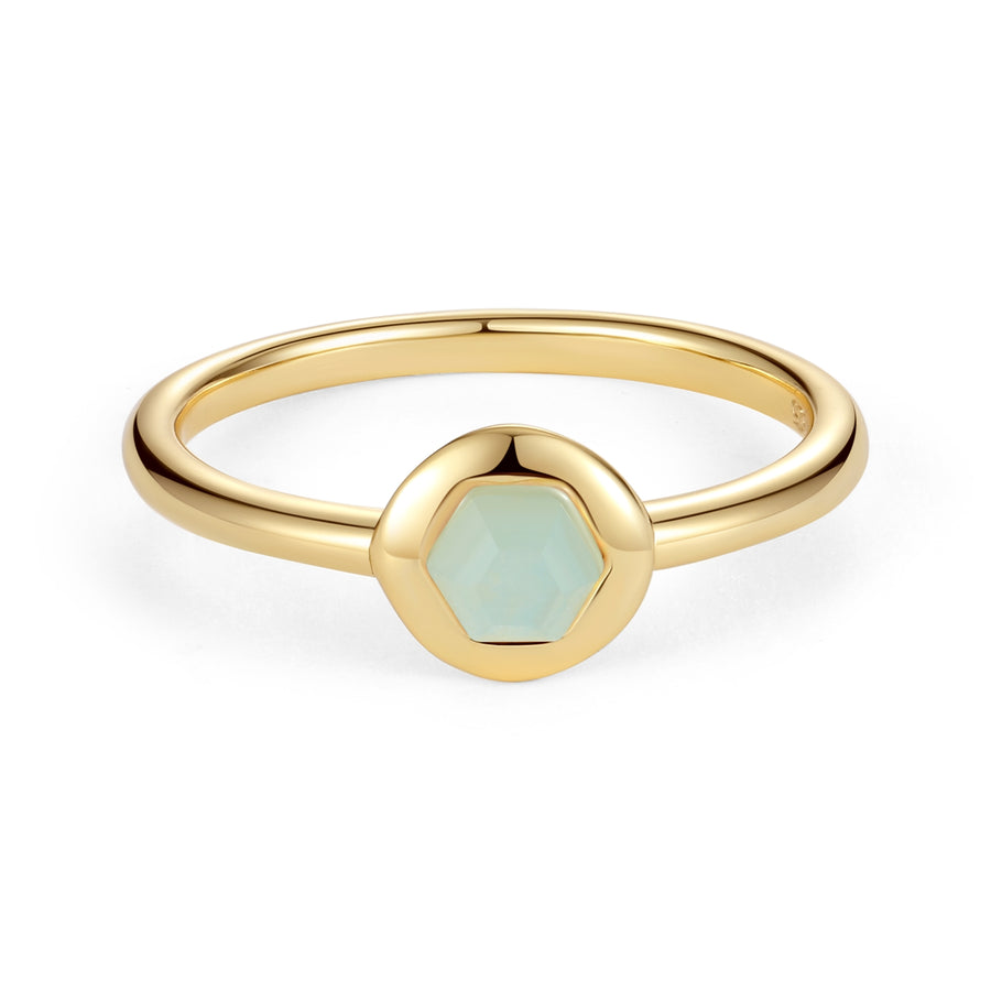 VFJ0479 Hexagonal Gemstone Ring