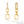 VFE0076 Triple Interlocking Geometric Hoop Earrings