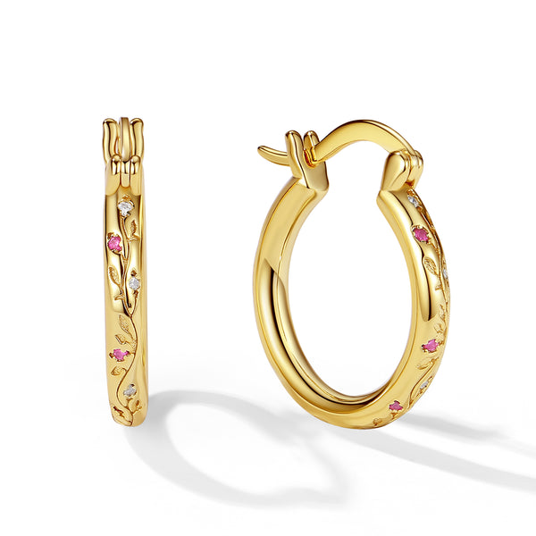 VFE0069 Minimalist Zirconia Hoop Earrings