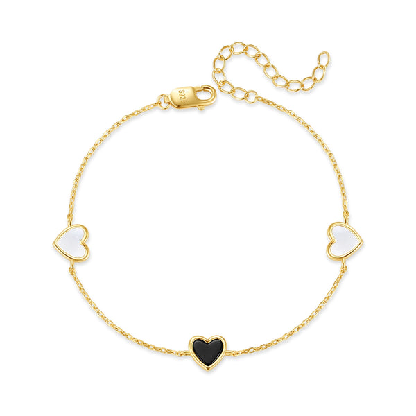 Black Agate Heart Jewelry Set