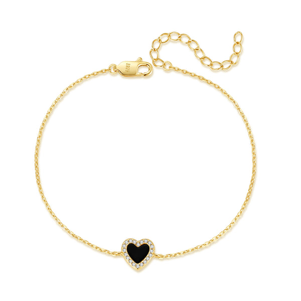 Black Agate Heart Jewelry Set