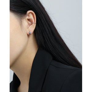 RHE1314 925 Sterling Silver Geometric Zircon Earrings