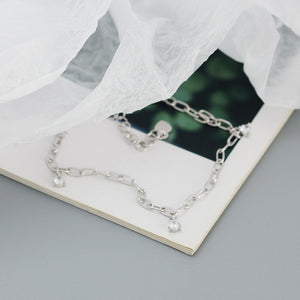 YHB015 925 Sterling Silver Women Chain Bracelet