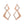 RHE1318 925 Sterling Silver Geometric Square Rhombus Zircon Stud Earrings