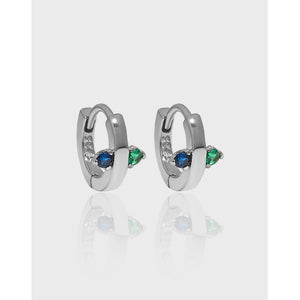 RHE1314 925 Sterling Silver Geometric Zircon Earrings