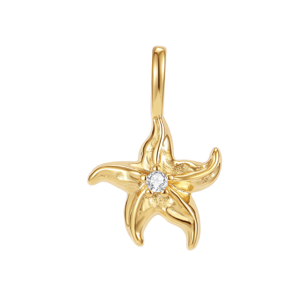 VFD0811 CZ Starfish Pendant Charm