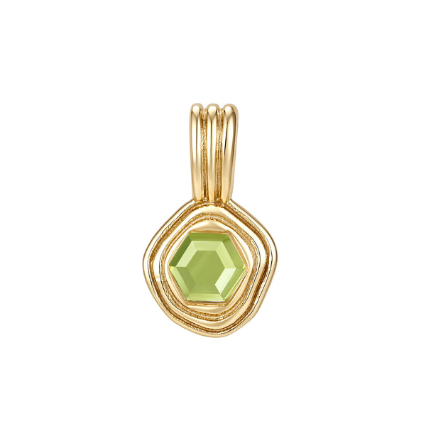 VFD1451  Hexagon Birthstone Charm