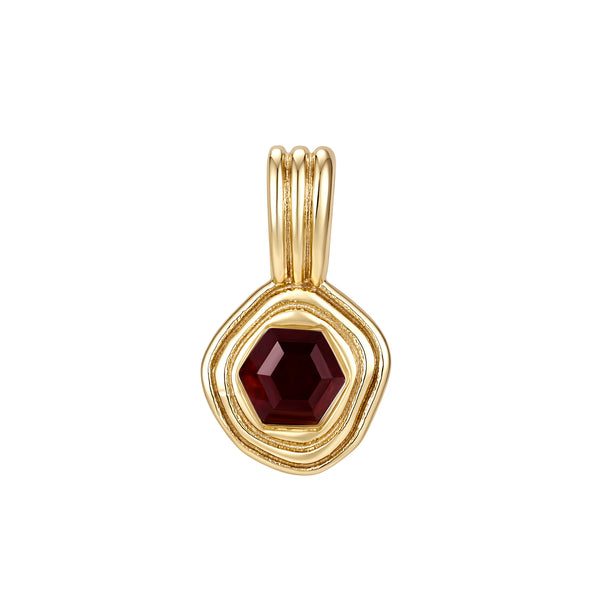 VFD1451  Hexagon Birthstone Charm