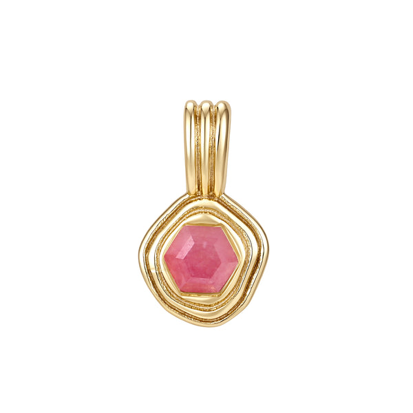 VFD1451  Hexagon Birthstone Charm