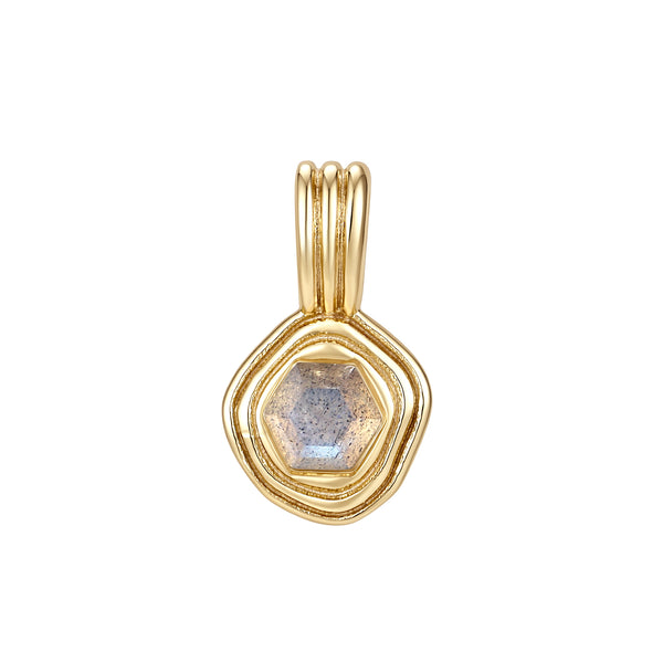 VFD1451  Hexagon Birthstone Charm