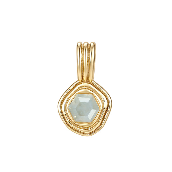 VFD1451  Hexagon Birthstone Charm