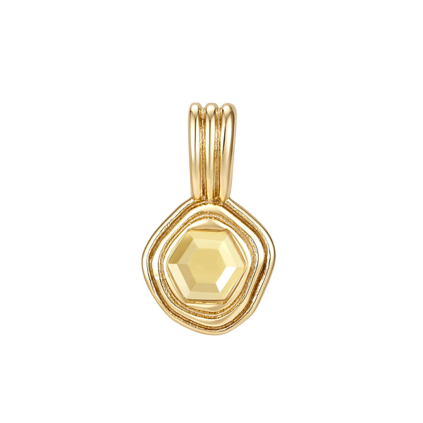 VFD1451  Hexagon Birthstone Charm