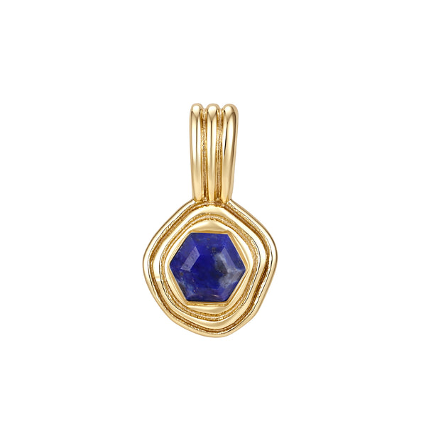 VFD1451  Hexagon Birthstone Charm