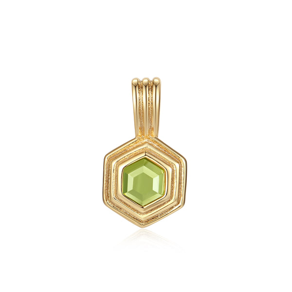 VFD1453  Hexagon Birthstone Charm