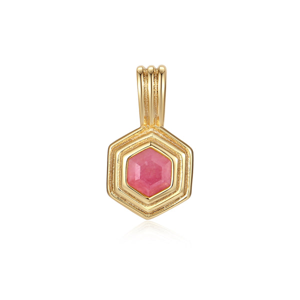 VFD1453  Hexagon Birthstone Charm