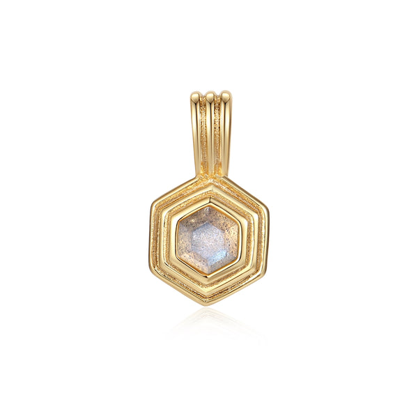 VFD1453  Hexagon Birthstone Charm