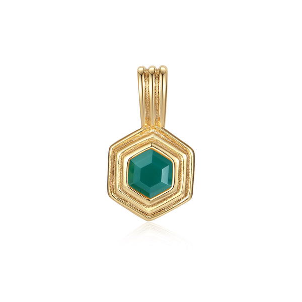 VFD1453  Hexagon Birthstone Charm