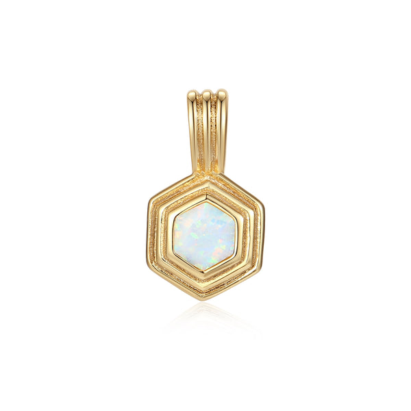 VFD1453  Hexagon Birthstone Charm