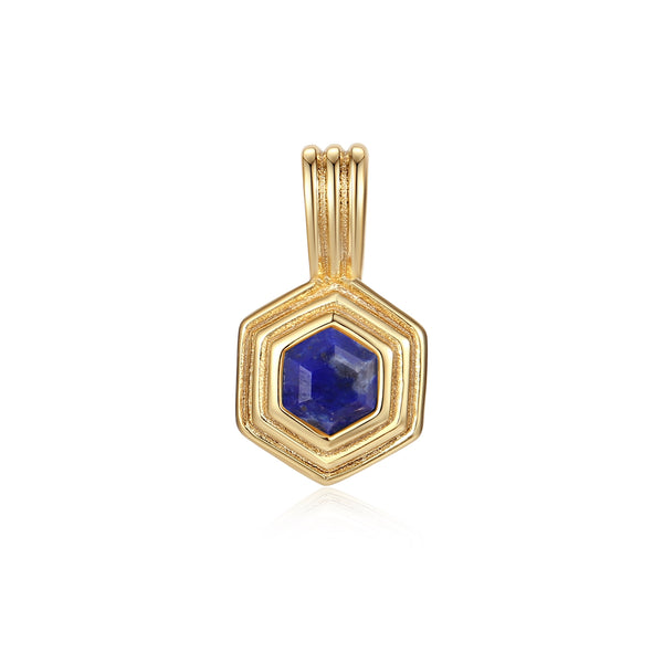 VFD1453  Hexagon Birthstone Charm