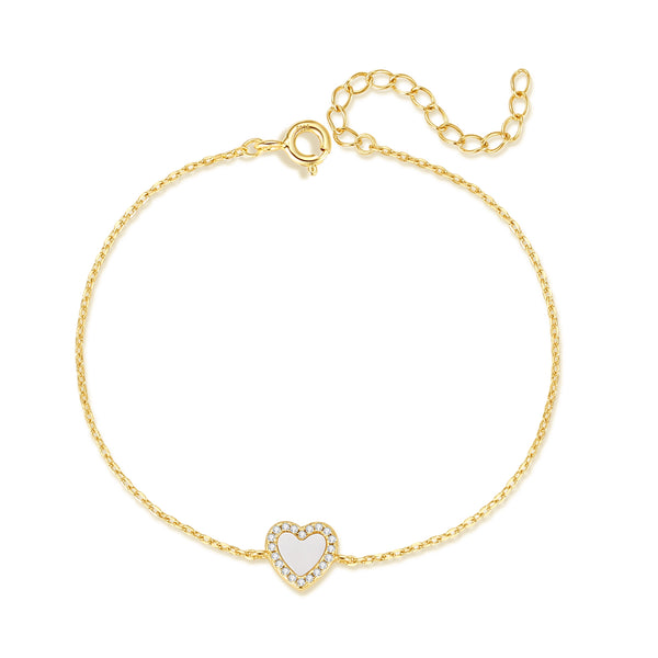 VFS0794 Natural Stone Heart Bracelet