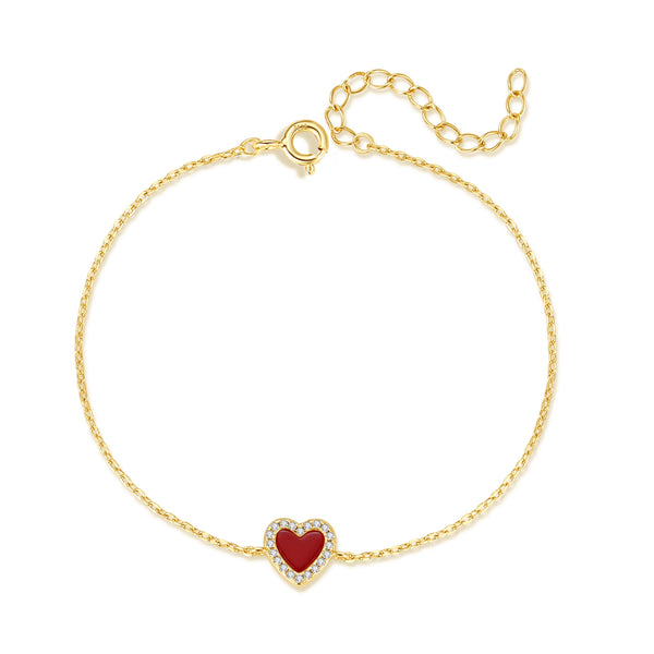 VFS0794 Natural Stone Heart Bracelet