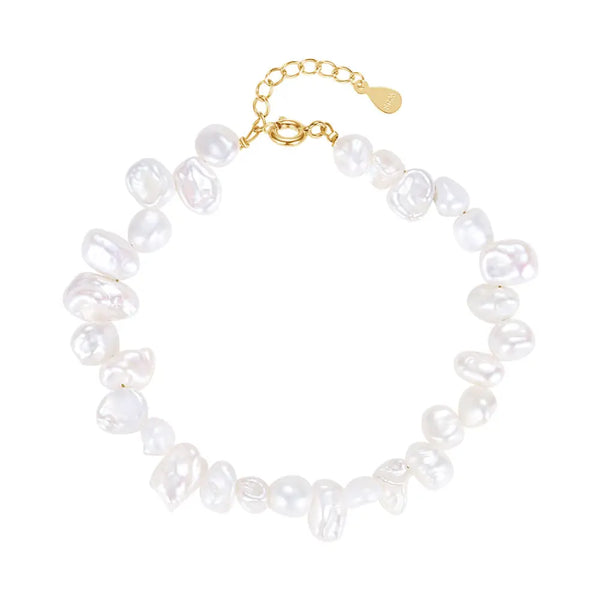 FS0250 925 Sterling Silver Baroque Pearl Bracelets Bracelet