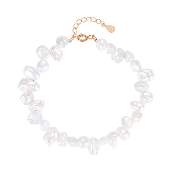 FS0250 925 Sterling Silver Baroque Pearl Bracelets Bracelet