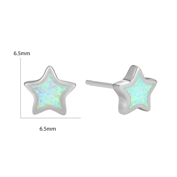 VFE0265 Star Opal Stud Earrings