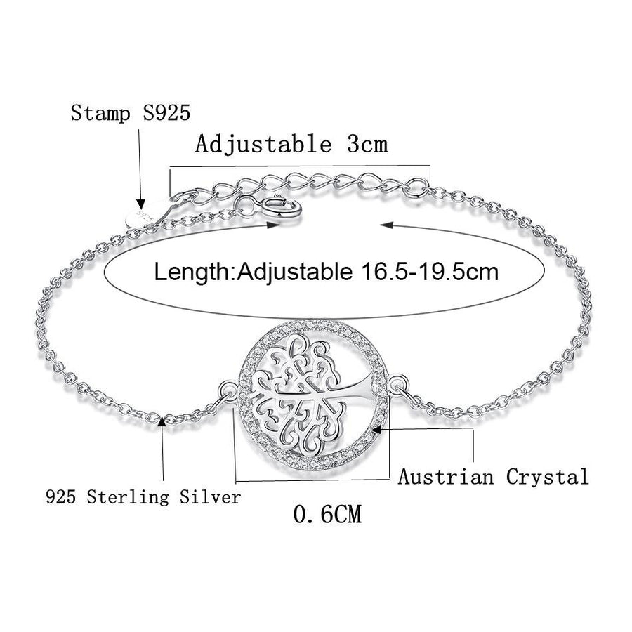 YS1211 925 Sterling Silver Exquisite Family Tree Bracelet