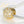 PY1404 925 Sterling Silver Gold-Color Flat Charm, Clear CZ