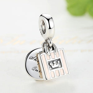 PY1381 925 Sterling Silver Shopping Queen Dangle Charm