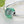 PY1360 925 Sterling Silver Pet Paw Print Green Charm