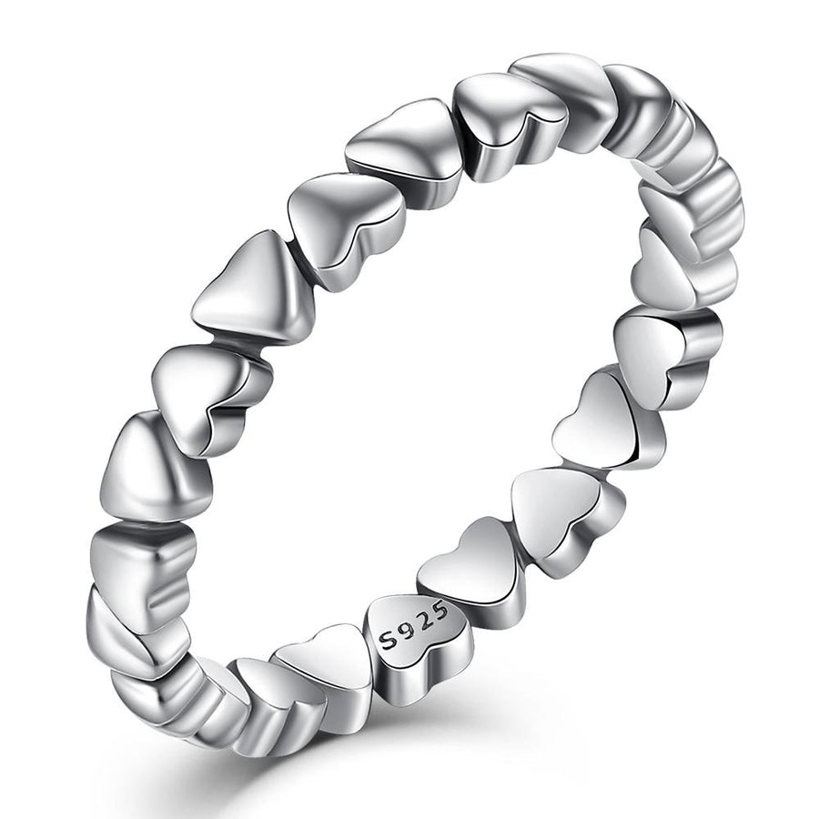 YJ1178 925 Sterling Silver FOREVER LOVE Heart Ring
