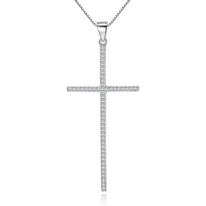 YX1512 925 Sterling Silver Fashion Cross Pendant Necklace