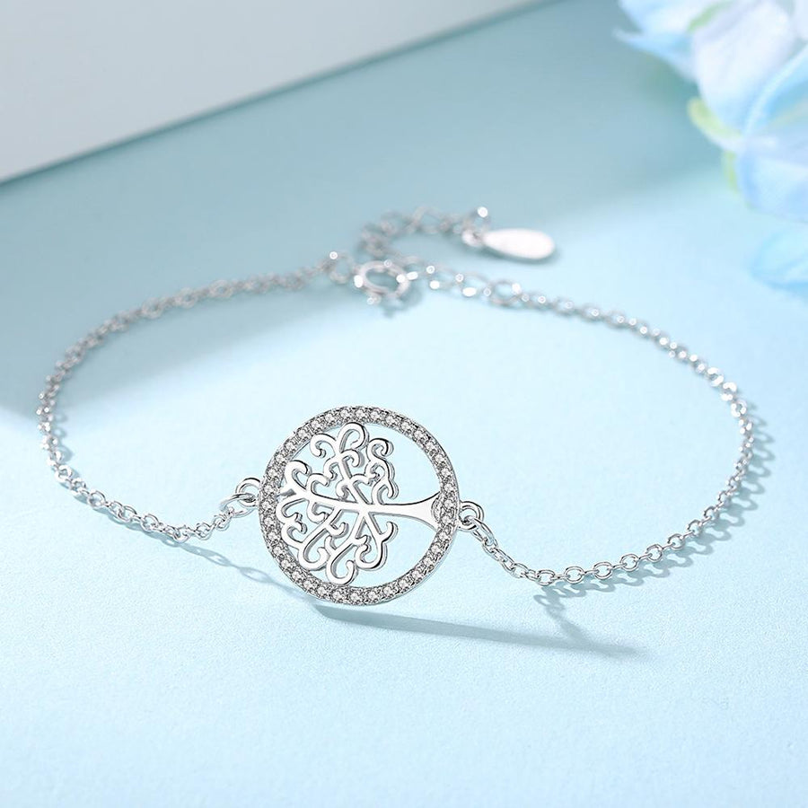 YS1211 925 Sterling Silver Exquisite Family Tree Bracelet