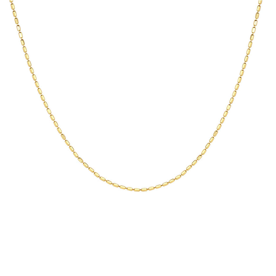 FX0792 925 Sterling Silver Bamboo Bar Chain Necklace