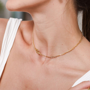 FX0275 925 Sterling Silver Gold Tennis Chain Necklace