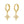 FE0019 925 Sterling Silver  Pave Starburst Huggies Earrings