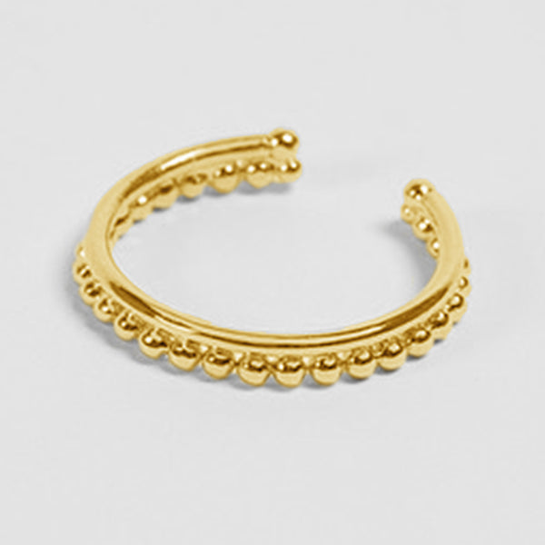 FJ0149 925 Sterling Silver Beaded Ring