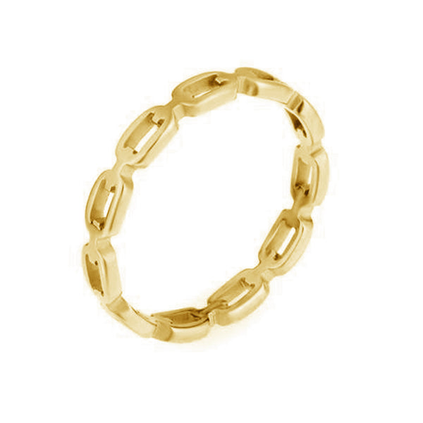 FJ0367 925 Sterling Silver Chain Link Rings