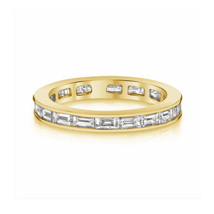 FJ0392 925 Sterling Silver Thicker Baguette Band Ring