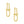 FE0595 925 Sterling Silver Chain Hoop Earrings