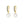 PE0033 925 Sterling Silver Pave Cubic Zirconia Dainty Pearl Drop Hoop Earrings