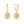 FE1883 925 Sterling Silver Scarab Dangle Hoop Earring