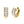 FE1215 925 Sterling Silver Pearl Baguette Zircon Huggies Earrings