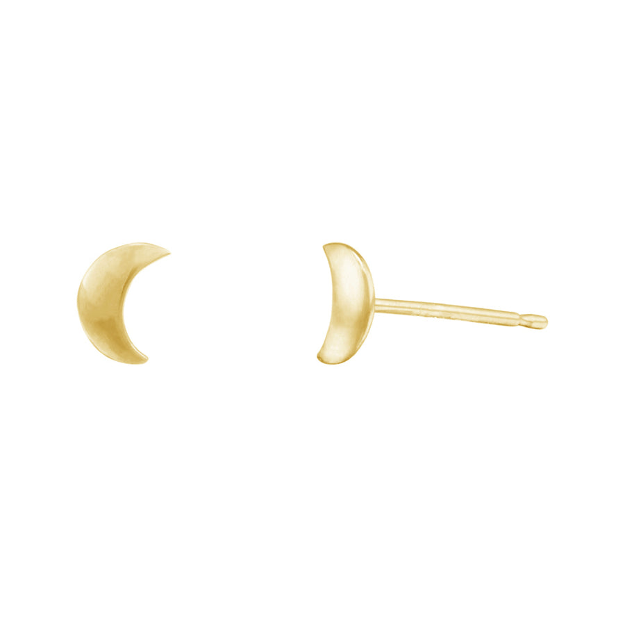FE0728 925 Sterling Silver Moon Studs Earrings