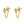 FE1332 925 Sterling Silver Star Chain Stud Earrings